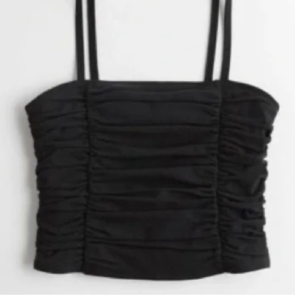 Black Ruched Women's Top - Picture 1 of 3